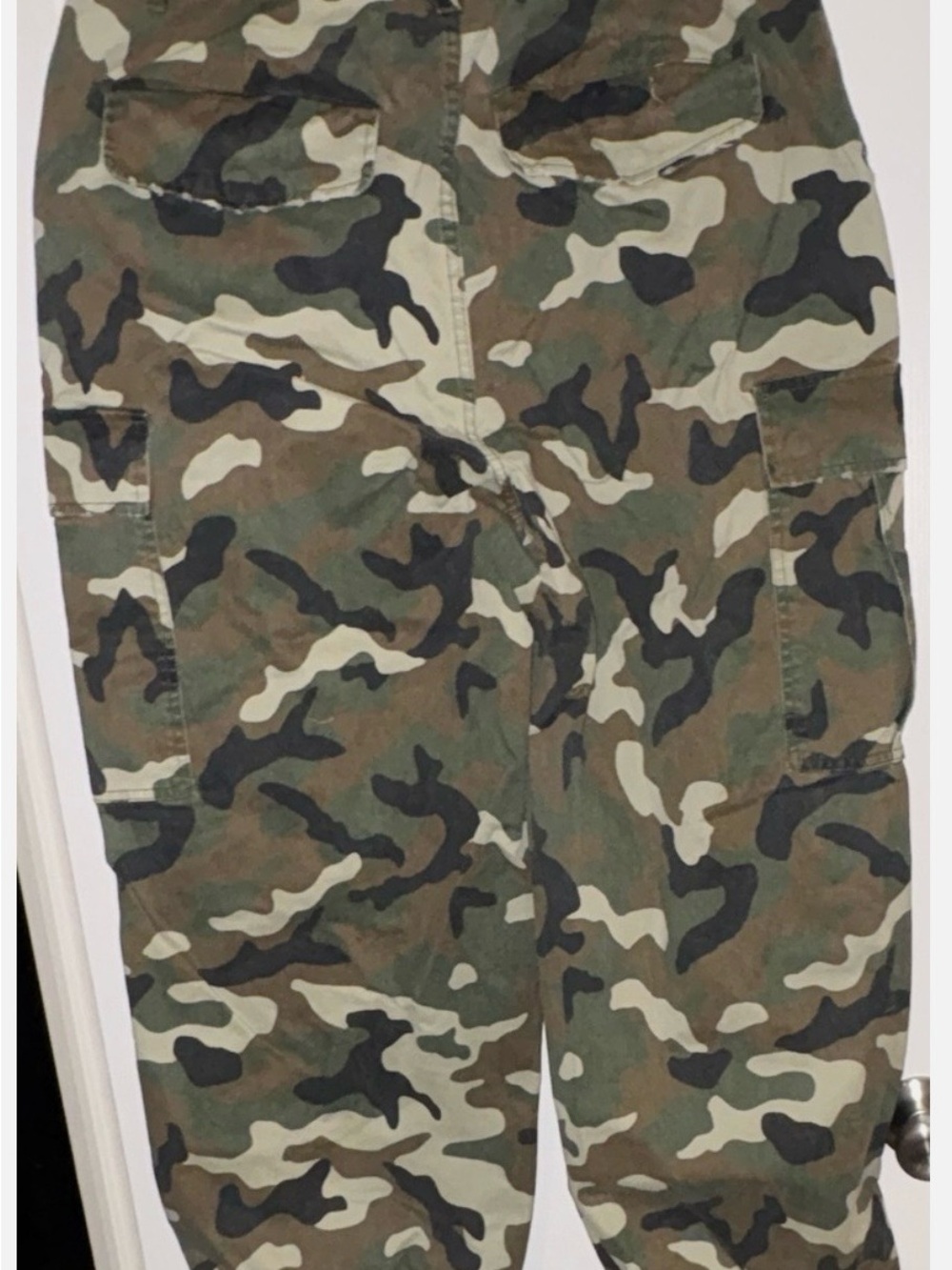 Women’s KBB by Khalana Camo Cargo Pants - Green Camouflage - Picture 2 of 6